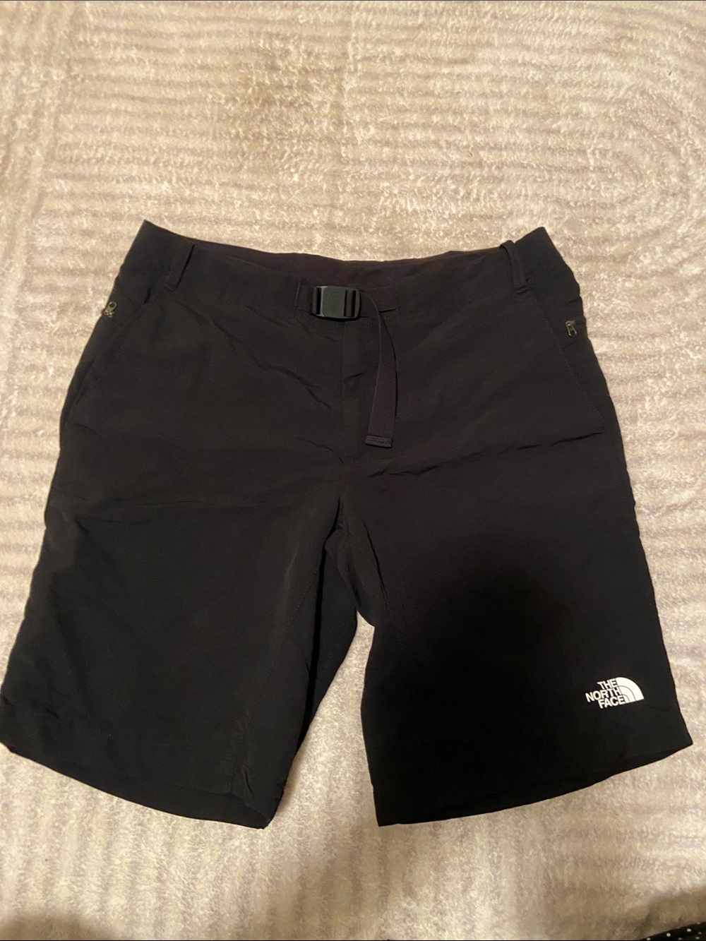 The North Face Black Men's Active Shorts with Integrated Belt